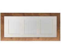 Frames & Mirrors 4U Metro Vintage Wood Frame with White Mount for 3 Image Sizes 7 x 5 Inch in Walnut Frames & Mirrors 4U Walnut