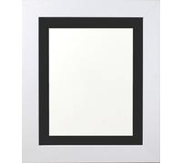 Frames & Mirrors 4U Metro White Frame with Black Mount for Image Size 40 x 30 CM Frames & Mirrors 4U White 40 x 30 CM