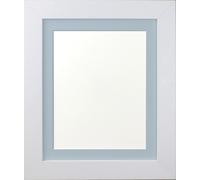 Frames & Mirrors 4U Metro White Frame with Blue Mount 45 x 30CM Image Size 14 x 8 Inch | Size: 45 x 30 cm Frames & Mirrors 4U White 45 x 30 cm