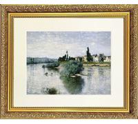 Frames & Mirrors 4U River Mounted & Framed Print in Gold Dahlia Frame18 x 14 Inch | Size: W18" x H14" Frames & Mirrors 4U Gold W18" x H14"