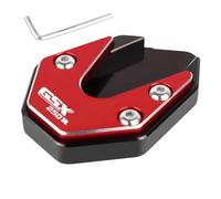 Frames Motorcycle Side Stand Pad Aluminum Alloy Foot Support Accessories For SUZUKI GW250 GSX250R DL250 Kickstand Plate Fittings(Red 1)