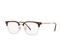 Ray-Ban Eyeglasses Unisex New Clubmaster Optics - Rose Gold Frame Clear Lenses Polarized 49-20