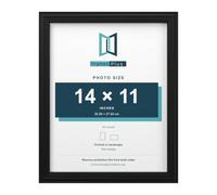 FramesPlus 14x11 Inch Traditional Vintage Style Photo Frame, Black | Traditional vintage style black frame for 14x11 inch photos (35.6 x 27.9 cm), ready to hang, portrait or landscape display