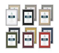 FramesPlus 14x11 Light Grey Thin Photo Frame with Dawn Grey Mount for 10x8 | Thin slim light grey frame with a dawn grey mount for 10x8 inch photos (25.4 x 20.3 cm), ready to hang, portrait or landscape