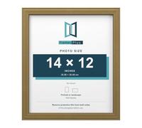 FramesPlus 14x12 Inch Traditional Vintage Style Photo Frame, Gold | Traditional vintage style gold frame for 14x12 inch photos (35.6 x 30.5 cm), ready to hang, portrait or landscape display