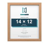 FramesPlus 14x12 Inch Traditional Vintage Style Photo Frame, Oak | Traditional vintage style oak frame for 14x12 inch photos (35.6 x 30.5 cm), ready to hang, portrait or landscape display