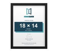 FramesPlus 18x14 Inch Traditional Vintage Style Picture Frame, Black | Traditional vintage style black frame for 18x14 inch photos (45.7 x 35.6 cm), ready to hang, portrait or landscape display