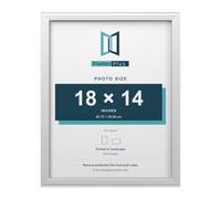 FramesPlus 18x14 Inch Traditional Vintage Style Picture Frame, White | Traditional vintage style white frame for 18x14 inch photos (45.7 x 35.6 cm), ready to hang, portrait or landscape display