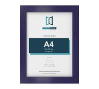 FramesPlus A4 Purple Picture Frame, 21 x 29.7 cm Photo & Certificate Frame | Holds A4 certificates, diplomas, posters and photos; hangs portrait or landscape or stands on a desk, shelf or mantelpiece