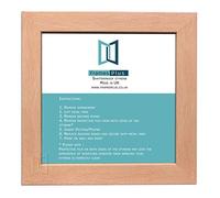 FramesPlus BEECH WOODEN EFFECT PICTURE PHOTO SQUARE FRAMES SIZE: 25"x25", PORTRAIT OR LANDSCAPE READYMADE