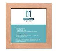 FramesPlus BEECH WOODEN EFFECT PICTURE PHOTO SQUARE FRAMES SIZE: 5"x5", PORTRAIT OR LANDSCAPE READYMADE 5"x5" ( 127mmx127mm )