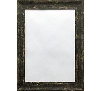 FramesPlus Black 16x8 Vintage Distressed Picture Frame Shabby Chic Wood-Effect Photo Frame with Shatterproof Glazing