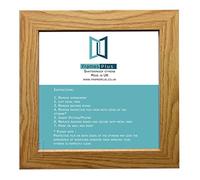 FramesPlus OAK WOODEN EFFECT PICTURE PHOTO SQUARE FRAMES SIZE: 5"x5", PORTRAIT OR LANDSCAPE READYMADE 5"x5" ( 127mmx127mm )