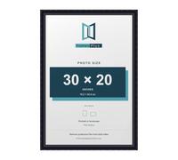 FramesPlus ORNATE Shabby Chic 20x30 Picture Frame, Black | 50.8 x 76.2 cm, plastic frame, styrene glazing, holds posters and prints, wall mountable, glossy finish, 25 mm deep