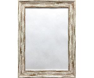 FramesPlus Walnut 24x18cm Vintage Distressed Picture Frame Shabby Chic Wood-Effect Photo Frame with Shatterproof Glazing