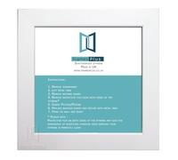 FramesPlus WHITE WOODEN EFFECT PICTURE PHOTO SQUARE FRAMES SIZE: 6"x6", PORTRAIT OR LANDSCAPE READYMADE 6"x6" ( 152mmx152mm )