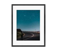 Frametory, 11x14 Aluminum Picture Frame - 11 x 14 Black Frame with Removable Mat for 8.5 x 11 Photo - 14 by 11 Durable Metal Frame with Real Glass - Sawtooth Hanger for Easy Wall Display - 1 Pack