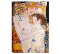 Frameworks L & C Italy - Klimt The Maternity - Three Ages of Women Picture Modern 50 x 70 cm Already Framed Wall Hanging Canvas Print Authors Famous Artists Quadri Modern Living Room Bedroom Art