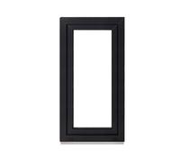 Framex Basement Window Plastic Window Interior White / Exterior Anthracite Width x Height 50 x 100 cm (500 x 1000 mm) Double (32 mm) Rotating Tilting DIN Right
