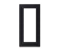 Framex Basement Window Plastic Window Interior White / Exterior Anthracite Width x Height 55 x 115 cm (550 x 1150 mm) Double (32 mm) Rotating Tilting DIN Left