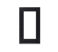 Framex Basement Window Plastic Window Interior White / Exterior Anthracite Width x Height 55 x 95 cm (550 x 950 mm) 2 Compartments (32 mm) Rotating Tilting DIN Right