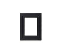 Framex Basement Window Plastic Window Interior White / Exterior Anthracite Width x Height 60 x 70 cm (600 x 700 mm) Double Compartment (32 mm) Rotating Tilting DIN Right