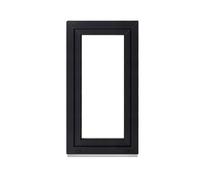 Framex Basement Window Plastic Window Interior White / Exterior Anthracite Width x Height 65 x 110 cm (650 x 1100 mm) Double (32 mm) Rotating Tilting DIN Left