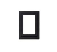 Framex Basement Window Plastic Window Interior White / Exterior Anthracite Width x Height 65 x 80 cm (650 x 800 mm) Double Compartment (32 mm) Rotating Tilting DIN Right