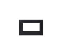 Framex Basement Window Plastic Window Interior White / Exterior Anthracite Width x Height 75 x 40 cm (750 x 400 mm) Double Compartment (32 mm) Rotating Tilting DIN Left