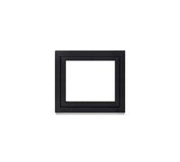 Framex Basement Window Plastic Window Interior White / Exterior Anthracite Width x Height 90 x 75 cm (900 x 750 mm) Double Compartment (32 mm) Rotating Tilting DIN Left