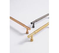 FRAMEZ Antique Copper Grey Brass Knurled Cabinet Knob Pull Handle for Wardrobe Drawer (Antique Copper, Hole Center 160mm)