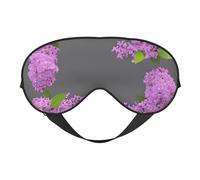 Framing Lilac Flowers in Blossom Print Functionality Cozy Eye Mask Adjustable Strap Nap Night Travel Camping Yoga Relax