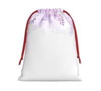 Framing Lilac Flowers In Blossom Print Practical Drawstring Gift Pouches Comfort Holiday Parties Events Multipurpose Use