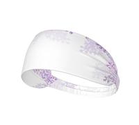 Framing Lilac Flowers In Blossom Print Sports Headbands For Men Women, Moisture Wicking Sweat Band Elastic Wide Hair Bands,For Running, Cycling, Basketball, Gym Exercise, Football