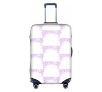 Framing Lilac Flowers in Blossom Printing Elastic Suitcase Cover with Print Side Invisible Zippers Protects Luggage from Dust Scratches