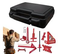 Framing Square - Carpentry Tools 10 Pieces Quick Multifunctional Square Tool Woodworking Tools | For Construction Flooring, Garage, Home, Industry E
