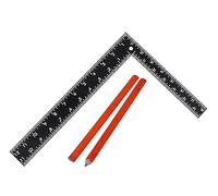Framing Square L Shaped Ruler - 12 x 8 Inches Set Tri Square| 300 mm * 200 mm | Alloy Steel Precision Carpenter's & Roofing Square | 90 Degree Angle Finder | Woodworking Measurement Tool