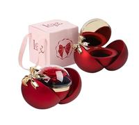 FramMent Personalized Luxury Round Jewelry Box Gold-Tone Hinged Lid Ring & Necklace Storage Case for Proposal, Engagement, Wedding & Gifts, Soft Velvet Interior Red/Sea Green/Pink (Red)