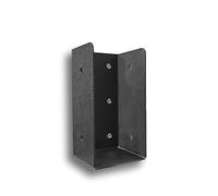 Framola Extra Strong Timber Rafter Bracket - Textured Black Finish - Heavy-Duty Pergola Joist Support - for 6" x 3" Timber (150mm x 75mm) - UK Made Galvanised Steel Roof Bracket