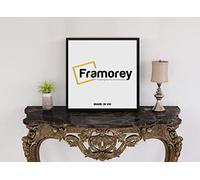 FRAMOREY 30x30cm Black Photo Frame - Slim Thin Matt Profile with Shatterproof Perspex - Engineered Wood Frame for Modern UK Wall Art, Gallery Display or Gift Use