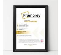 FRAMOREY Black A3 Size Picture Frame, Wall Hanging Photo Frames, LW Antique Style Print Poster Frame, Wall Hanging Frames, Home Decor Frame,