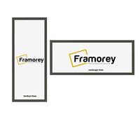 FRAMOREY Dark Grey Wood Effect Panorama Style Picture Frame, 24x9 Inch Wall Art Hanging Photo, Home Decor, Best for Gifts