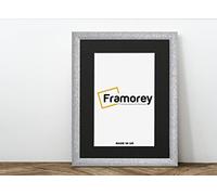 FRAMOREY Glitter Sparkle Picture Frame, 18x14" Size Silver Photo Frame With 15x10" Size Black Mount, Wall Hanging Oxford Poster Frames