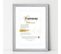 FRAMOREY Glitter Sparkle Picture Frame, 60x70CM Size Silver Photo Frame With 50x60CM Size White Mount, Wall Hanging Oxford Poster Frames