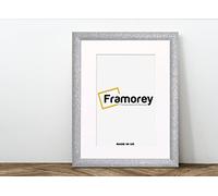 FRAMOREY Glitter Sparkle Picture Frame, A4 Size Silver Photo Frame With A5 Size White Mount, Wall Hanging Oxford Poster Frames