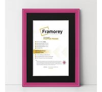 FRAMOREY LW Antique Style Photo Frames 14x11" Size Pink Picture Frame With 11x9" Size Black Mount, Modern Art Picture Frames, Wall Hanging Poster Frame, Photo Print Frames