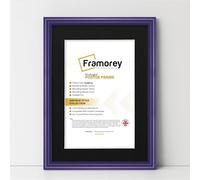 FRAMOREY LW Antique Style Photo Frames 14x11" Size Purple Picture Frame With 12x8" Size Black Mount, Modern Art Picture Frames, Wall Hanging Poster Frame, Photo Print Frames