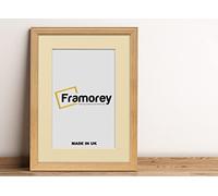 FRAMOREY LW Antique Style Photo Frames 14x12" Size Oak Picture Frame With 12x10" Size Ivory Mount, Modern Art Picture Frames, Wall Hanging Poster Frame, Photo Print Frames