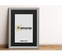 FRAMOREY LW Antique Style Photo Frames 22x16" Size Silver Picture Frame With 18x12" Size Black Mount, Modern Art Picture Frames, Wall Hanging Poster Frame, Photo Print Frames