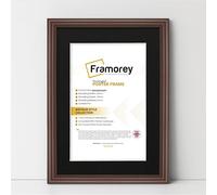 FRAMOREY LW Antique Style Photo Frames 27x21" Size Mahogany Picture Frame With 23x17" Size Black Mount, Modern Art Picture Frames, Wall Hanging Poster Frame, Photo Print Frames
